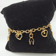 Load image into Gallery viewer, 18K ITALIAN GOLD PLATED CHARM BRACELET