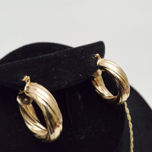 Load image into Gallery viewer, 18K ITALIAN GOLD PLATED TWISTED HOOP EARRING , PENDANT & NECKLACE
