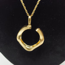 Load image into Gallery viewer, 18K ITALIAN GOLD PLATED TWISTED HOOP EARRING , PENDANT & NECKLACE
