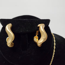 Load image into Gallery viewer, 18K ITALIAN GOLD PLATED TWISTED HOOP EARRING , PENDANT & NECKLACE