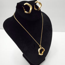 Load image into Gallery viewer, 18K ITALIAN GOLD PLATED TWISTED HOOP EARRING , PENDANT & NECKLACE