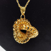 Load image into Gallery viewer, 18K ITALIAN GOLD PLATED DROP EARRING , PENDANT & NECKLACE SET