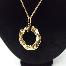 Load image into Gallery viewer, 18K GOLD PLATED CURVED EARRING NECKLACE AND PENDANT SET