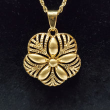 Load image into Gallery viewer, 18K GOLD PLATED CLIP EARRING NECKLACE AND PENDANT SET