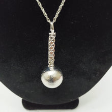 Load image into Gallery viewer, 18K WHITE GOLD PLATED DROP EARRING NECKLACE AND PENDANT SET