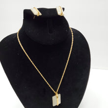 Load image into Gallery viewer, 18K GOLD PLATED PEARL EARRING NECKLACE AND PENDANT SET