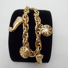 Load image into Gallery viewer, 18K ITALIAN GOLD PLATED CHARM  BRACELET