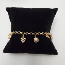 Load image into Gallery viewer, 18K ITALIAN GOLD PLATED SMALL CHARM BRACELET