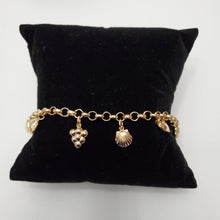 Load image into Gallery viewer, 18K ITALIAN GOLD PLATED SMALL CHARM BRACELET