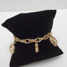 Load image into Gallery viewer, 18K ITALIAN GOLD PLATED CHARM BRACELET