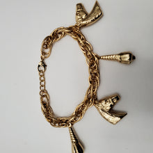 Load image into Gallery viewer, 18K ITALIAN GOLD PLATED HORSE HEAD CHARM BRACELET