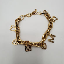 Load image into Gallery viewer, 18K ITALIAN GOLD PLATED ALPHABET CHARM BRACELET