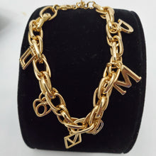 Load image into Gallery viewer, 18K ITALIAN GOLD PLATED ALPHABET CHARM BRACELET