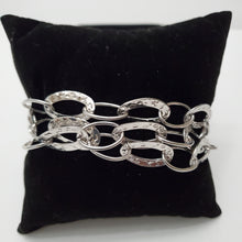 Load image into Gallery viewer, 18K ITALIAN WHITE GOLD PLATED 3 IN 1 BRACELET