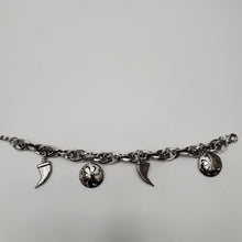 Load image into Gallery viewer, 18K ITALIAN WHITE GOLD PLATED CHUNKY CHARM  BRACELET