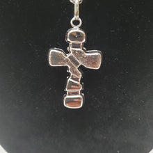 Load image into Gallery viewer, 18K ITALIAN WHITE GOLD PLATED CROSS SIGN PENDEANT