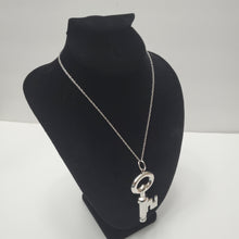 Load image into Gallery viewer, 18K ITALIAN WHITE GOLD PLATED CHUNKY KEY PENDEANT