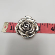 Load image into Gallery viewer, 18K ITALIAN STERLING SLIVER CHUNKY ROSE PENDEANT