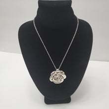 Load image into Gallery viewer, 18K ITALIAN STERLING SLIVER CHUNKY ROSE PENDEANT