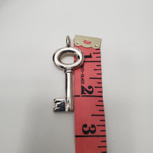 Load image into Gallery viewer, 18K WHITE GOLD PLATED STAINLESS STEEL KEY PENDEANT