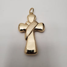 Load image into Gallery viewer, 18K BRAZILIAN GOLD PLATED CHUNKY CROSS PENDANT
