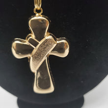 Load image into Gallery viewer, 18K BRAZILIAN GOLD PLATED CHUNKY CROSS PENDANT