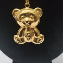 Load image into Gallery viewer, 18K BRAZILIAN GOLD PLATED CHUNKY TEDDY PENDANT