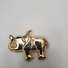 Load image into Gallery viewer, 18K BRAZILIAN GOLD PLATED CHUNKY ELEPHANT PENDANT