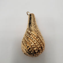 Load image into Gallery viewer, 18K BRAZILIAN GOLD PLATED CHUNKY PEAR PENDANT