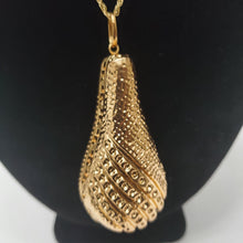 Load image into Gallery viewer, 18K BRAZILIAN GOLD PLATED CHUNKY PEAR PENDANT