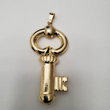 Load image into Gallery viewer, 18K BRAZILIAN GOLD PLATED CHUNKY KEY PENDANT