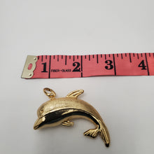 Load image into Gallery viewer, 18K BRAZILIAN GOLD PLATED CHUNKY DOLPHIN PENDANT