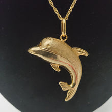 Load image into Gallery viewer, 18K BRAZILIAN GOLD PLATED CHUNKY DOLPHIN PENDANT