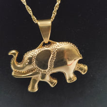 Load image into Gallery viewer, 18K GOLD PLATED STAINLESS STEEL ELEPHANT PENDANT