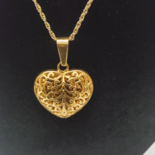 Load image into Gallery viewer, 18K GOLD PLATED STAINLESS STEEL HEART PENDANT
