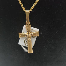 Load image into Gallery viewer, 18K GOLD PLATED SMALL CROSS PENDANT