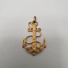 Load image into Gallery viewer, 18K BRAZILIAN GOLD PLATED SMALL ANCHOR PENDANT & Tiny Necklace