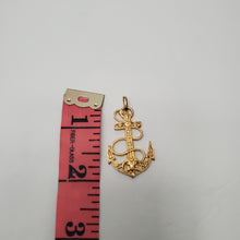 Load image into Gallery viewer, 18K BRAZILIAN GOLD PLATED SMALL ANCHOR PENDANT & Tiny Necklace
