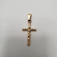 Load image into Gallery viewer, 18K BRAZILIAN GOLD PLATED SMALL CROSS PENDEANT