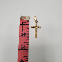 Load image into Gallery viewer, 18K BRAZILIAN GOLD PLATED SMALL CROSS PENDEANT