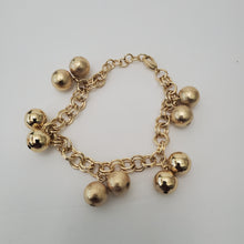 Load image into Gallery viewer, 18K ITALIAN GOLD PLATED BALL CHARM BRACELET