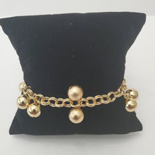 Load image into Gallery viewer, 18K ITALIAN GOLD PLATED BALL CHARM BRACELET