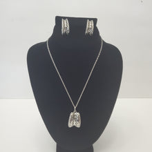 Load image into Gallery viewer, 18K ITALIAN GOLD PLATED EARRING AND PENDANT SET