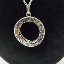 Load image into Gallery viewer, 18K ITALIAN WHITE GOLD PLATED CZ HOOP EARRING, NECKLACE AND PENDANT SET