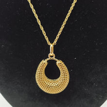 Load image into Gallery viewer, 18K ITALIAN GOLD PLATED HOOP EARRING, NECKLACE AND PENDANT SET