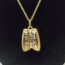 Load image into Gallery viewer, 18K ITALIAN GOLD PLATED HOOP EARRING, NECKLACE AND PENDANT SET