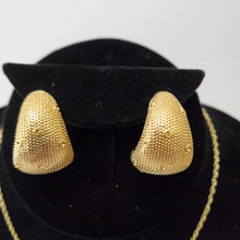 Load image into Gallery viewer, 18K ITALIAN GOLD PLATED CURVED EARRING, NECKLACE AND PENDANT SET