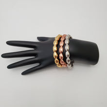 Load image into Gallery viewer, 18K ITALIAN GOLD PLATED 3 TONE BANGLE SET