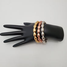 Load image into Gallery viewer, 18K ITALIAN GOLD PLATED 3 TONE BANGLE SET