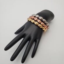 Load image into Gallery viewer, 18K ITALIAN GOLD PLATED 3 TONE BANGLE SET